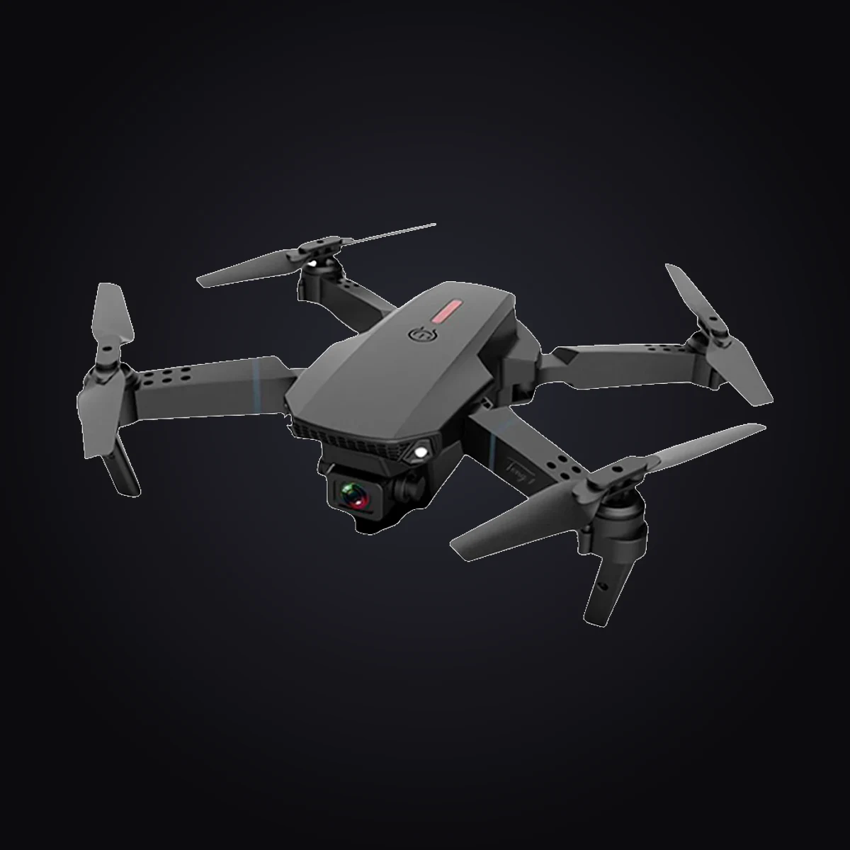 Drone E88 Pro plegable negro con doble cámara