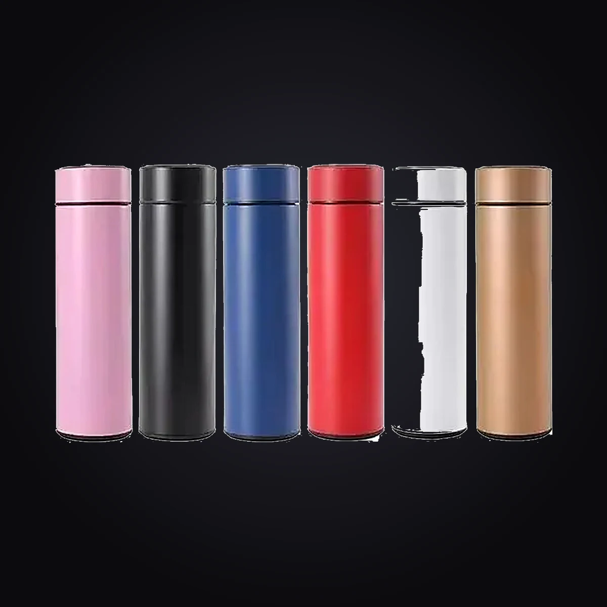 Termos inteligentes en rosa, negro, azul, rojo, blanco y dorado